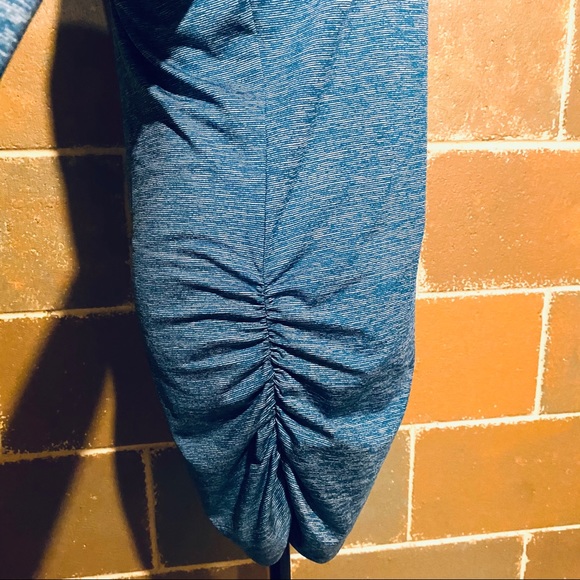Lucy Ruched Deep V Back Space Dyed Active Top M - Picture 4 of 8